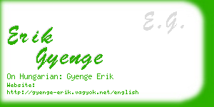 erik gyenge business card